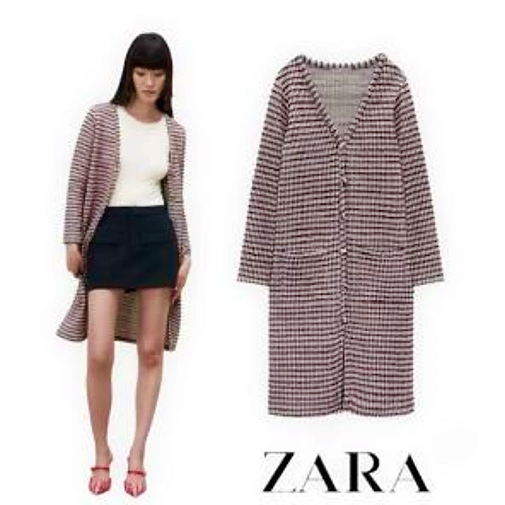 NWT ZARA TEXTURED MIDI DRESS S